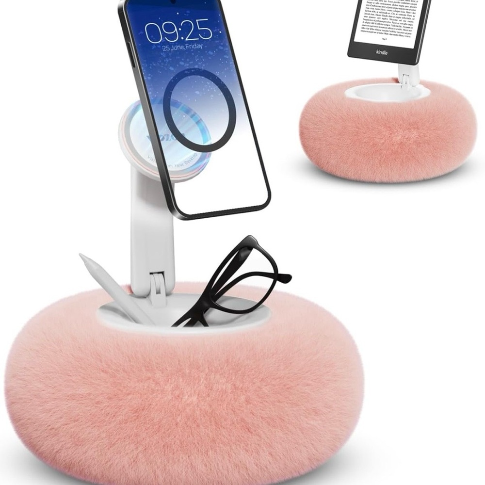 Pink Tablet and Phone Holder